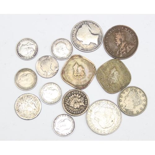 1252 - Qty of assorted interesting coins to inc some silver