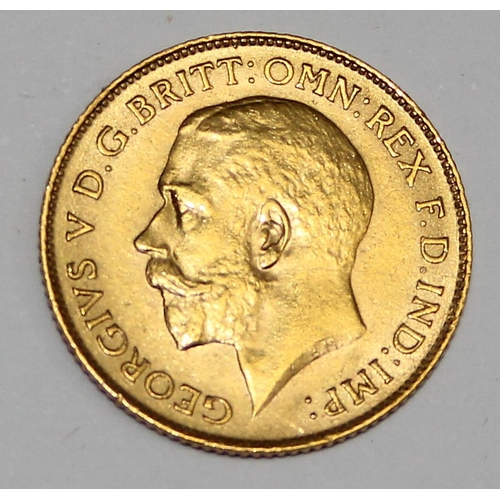 1257 - British Gold Coins - George V (1910-1936), 1913 gold half sovereign coin, London mint, approx 3.98g ... 