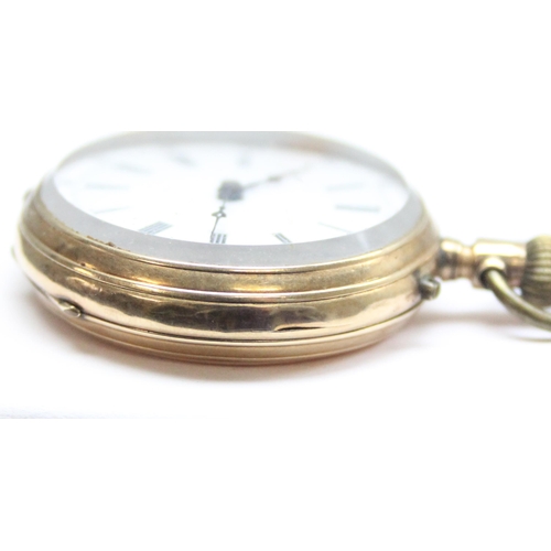 1303 - An antique 14ct gold open face pocket watch, marked 14k and XRF confirmed, approx 28.49g gross inc g... 