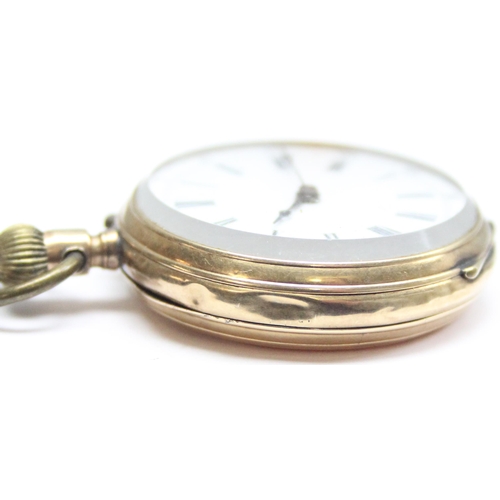 1303 - An antique 14ct gold open face pocket watch, marked 14k and XRF confirmed, approx 28.49g gross inc g... 