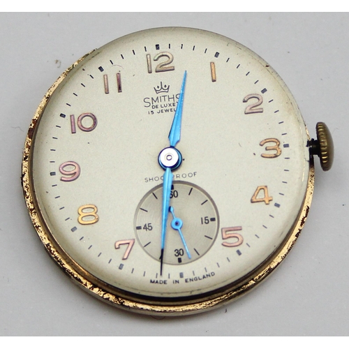 1304 - A 9ct gold cased vintage gents watch by Smiths, case marked for Birmingham 1959, on expanding gold p... 