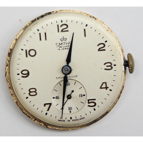 1304 - A 9ct gold cased vintage gents watch by Smiths, case marked for Birmingham 1959, on expanding gold p... 