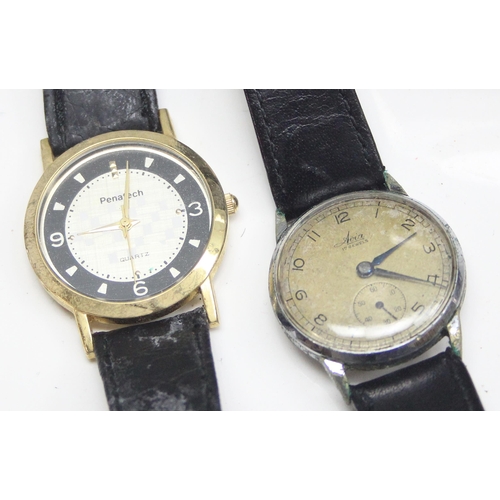 1306 - Qty of assorted vintage clocks and watches to inc Cauny Matic 25 and a ladies watch marked Omega, un... 