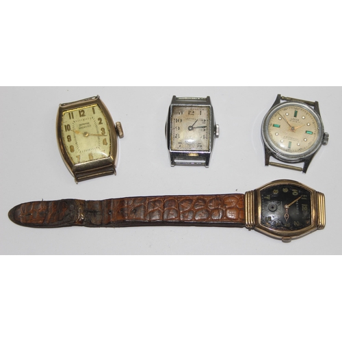 1310 - 4 vintage watches to inc Benrus, Lanta, Vertex & Ingraham Brewster