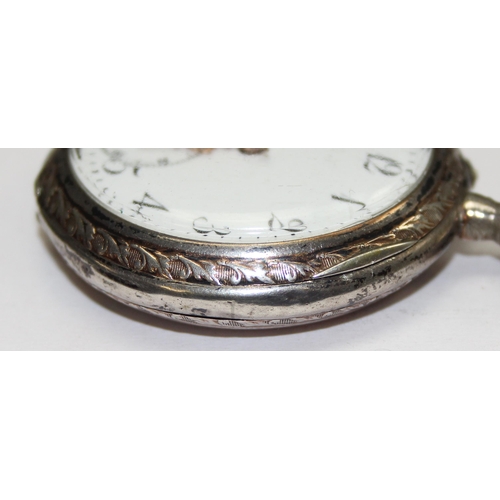 1316 - An antique 0.800 silver cased pocket watch by Hertha, case bearing German hallmarks and XRF tested, ... 