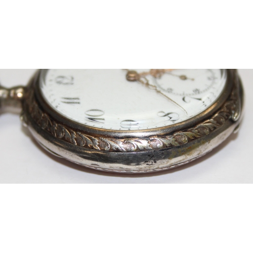 1316 - An antique 0.800 silver cased pocket watch by Hertha, case bearing German hallmarks and XRF tested, ... 