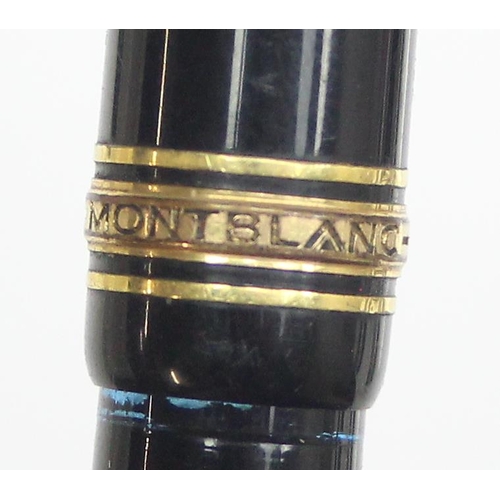 1610 - 4 assorted fountain pens to inc Mont Blanc Meisterstuck with 14ct gold nib, Waterman with 14ct gold ... 