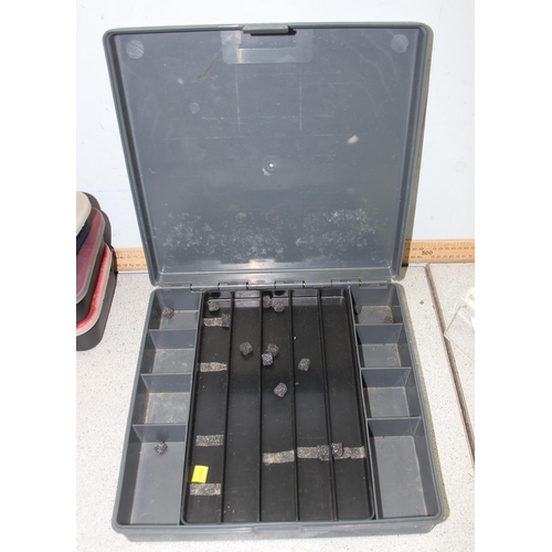 737 - Bait box, organiser box and 3 new carp starter boxes