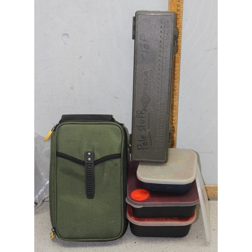 737 - Bait box, organiser box and 3 new carp starter boxes