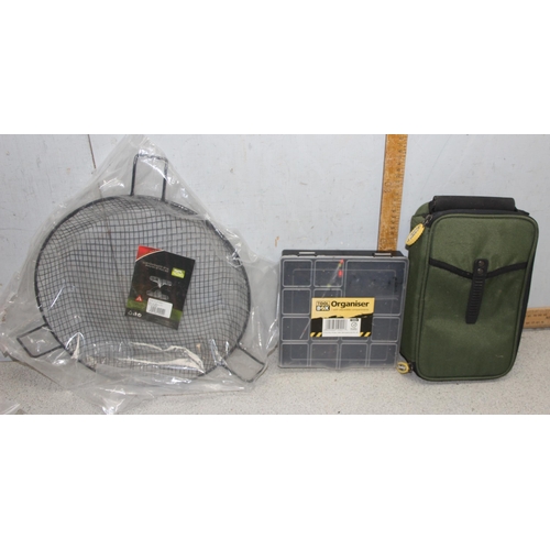 737 - Bait box, organiser box and 3 new carp starter boxes