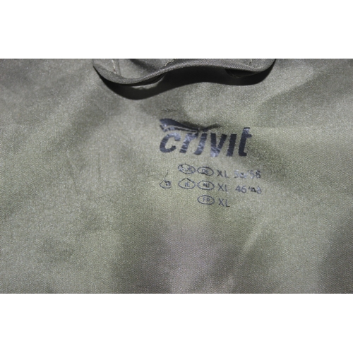 741 - Crivit fishing gillet, HH waterproof bib and brace XXL and a new with tags HH green waterproof pair ... 