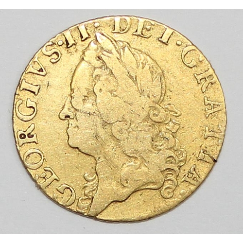 1200 - British Gold Coins - George II (1727-60), Half-Guinea, 1759, old laureate head left, rev. crowned sh... 