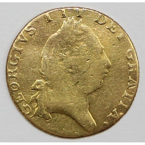 1201 - British Gold Coins - George III (1760-1820), Pre-1816 issues, Half-Guinea, 1793, fifth bust, approx ... 