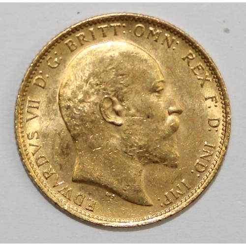 1206 - British Gold Coins - Edward VII (1901-1910), 1903 gold full sovereign coin, Sydney mint, approx 8.03... 