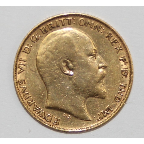 1211 - British Gold Coins - Edward VII (1901-1910), 1902 gold half sovereign coin, London mint, approx 3.99... 