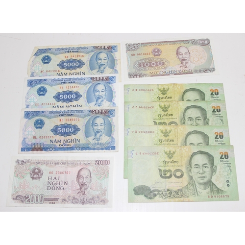 1231 - Qty of mixed Asian banknotes