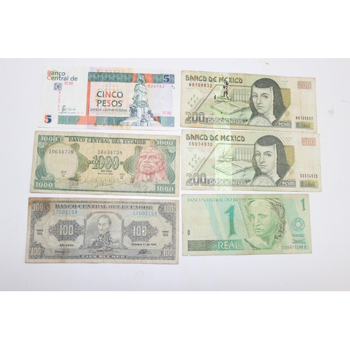 1234 - Qty of assorted mixed world banknotes