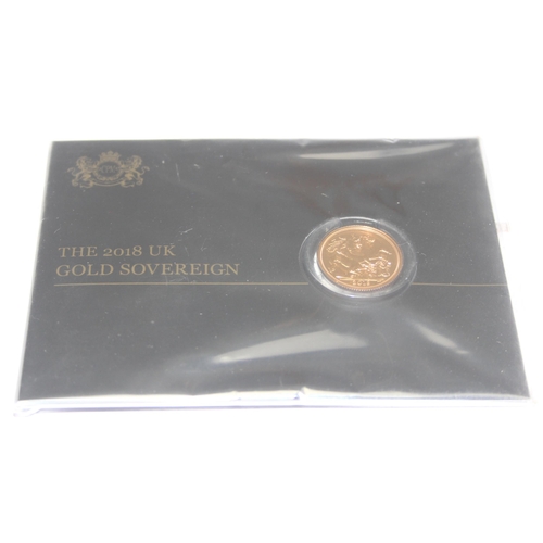 1262 - British Gold Coins - Queen Elizabeth II (1952-2022) 2018 UK gold full sovereign coin with original p... 