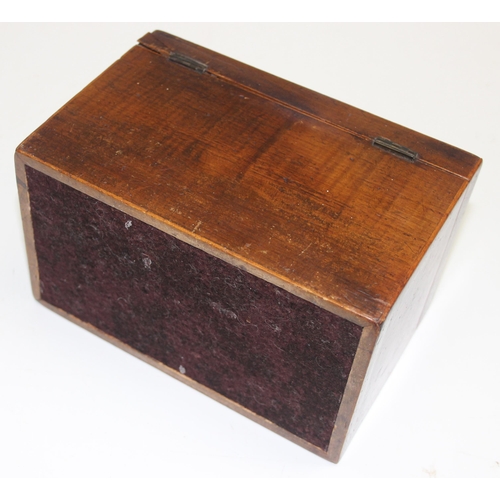 288 - A Georgian mahogany tea caddy with Sheraton inlay depicting a shell, approx 19cm wide