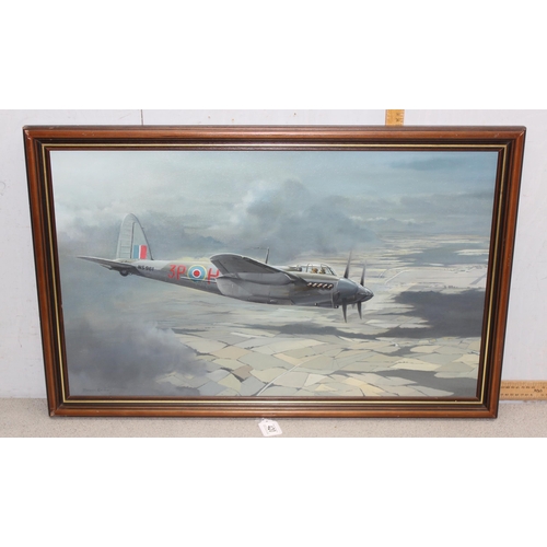 420 - Maurice Gardner (British, b.1926), Oil on board of a WW2 period Mosquito in flight, signed lower lef... 