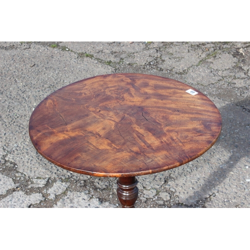 69 - A Georgian tilt top mahogany table with tripod base, approx 62cm wide x 62cm deep x 72cm tall