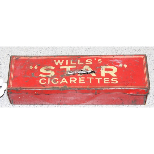 1527 - Vintage Will's 'Star' Cigarettes dominoes in tin