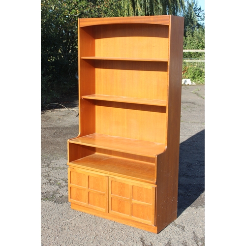 9 - Mid-century retro dresser/bookcase cabinet, likely by Nathan, approx 102cm W x 45cm D x 194cm H