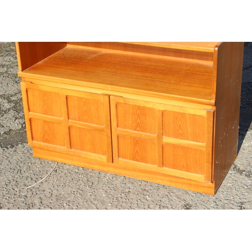 9 - Mid-century retro dresser/bookcase cabinet, likely by Nathan, approx 102cm W x 45cm D x 194cm H