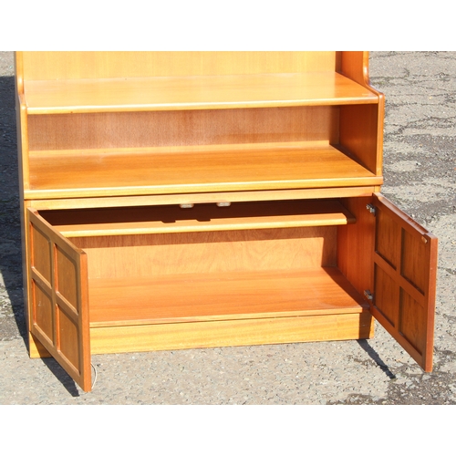 9 - Mid-century retro dresser/bookcase cabinet, likely by Nathan, approx 102cm W x 45cm D x 194cm H