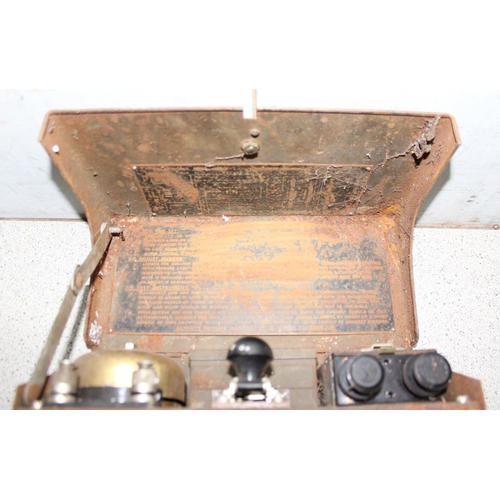 1408 - 2 vintage military field telephone sets