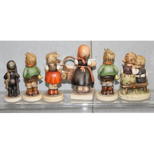 1638 - 6 Vintage Goebel west German figurines