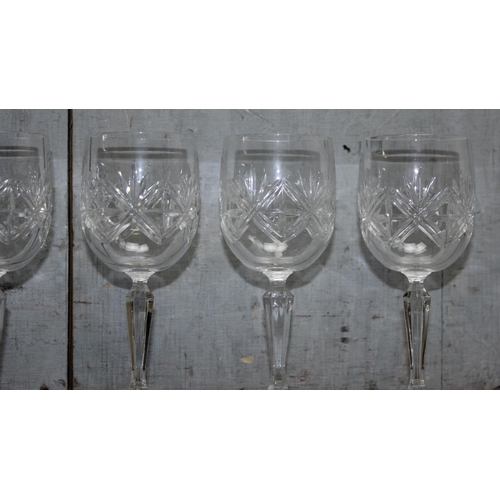 1641 - Set of 6 Edinburgh crystal wine glasses, approx 17cm tall