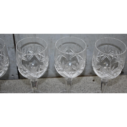 1641 - Set of 6 Edinburgh crystal wine glasses, approx 17cm tall