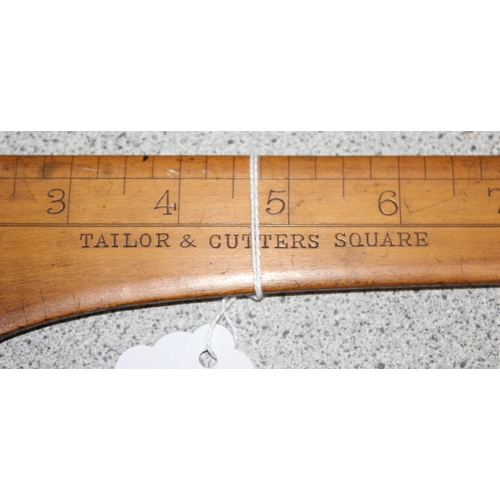 650 - Vintage Tailor's cutting square by the John Williamson Co Ltd, 42 Gerrard St London