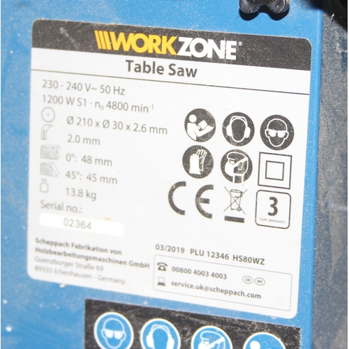 807 - Workzone 230-240V table saw (missing guard)