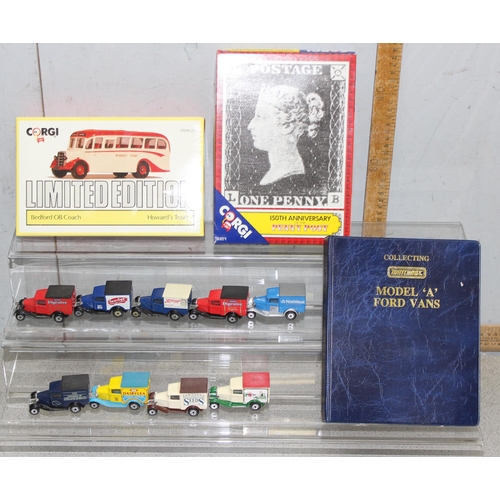 1521 - Qty of toy vehicles to incl Corgi, and some advertising vans/trucks