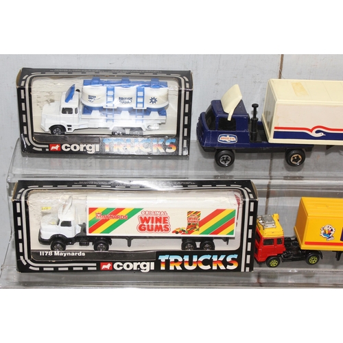 1524 - Mixed lot toy lorries, many with advertising to incl Birds Eye, Weetabix and Polo etc