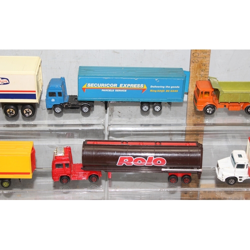 1524 - Mixed lot toy lorries, many with advertising to incl Birds Eye, Weetabix and Polo etc