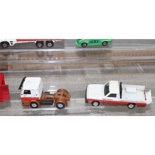 1524 - Mixed lot toy lorries, many with advertising to incl Birds Eye, Weetabix and Polo etc