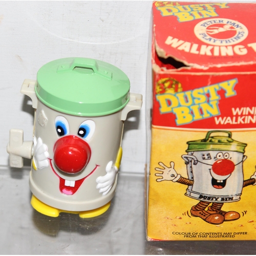 1528 - Vintage Dusty Bin items to incl wind-up toy and ceramic mugs, egg cup and money box