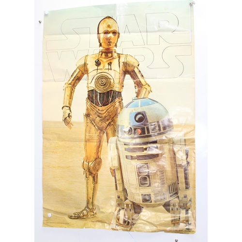 459A - Original 1977 20th Century Fox Star Wars poster of R2D2 and 3CPO, approx 100cm x 60cm