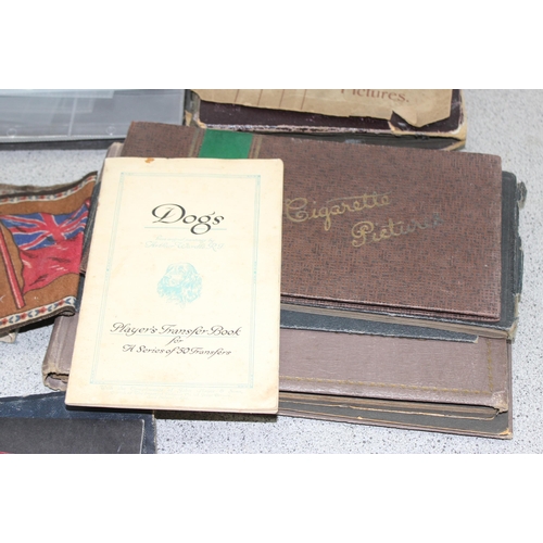 529 - Qty of antique and later cigarette card organisers and albums