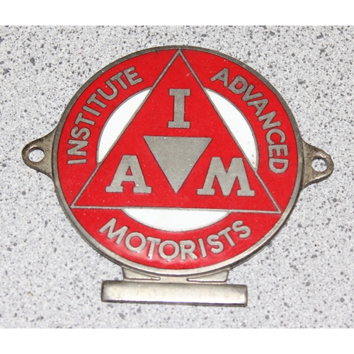 710 - Vintage AA, RAC & IAM (Institute of Advanced Motoring) car badges (3)