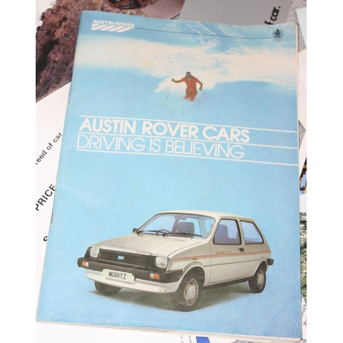 714 - Qty of vintage car brochures