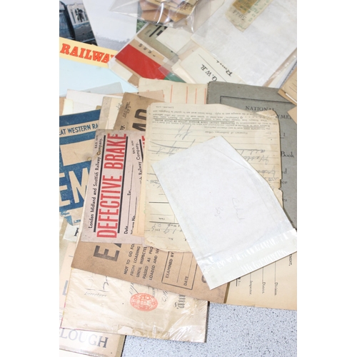 722 - Assorted railway notices and paperwork etc