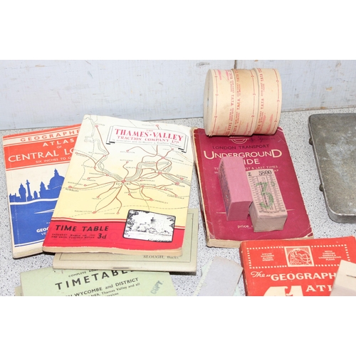 733 - London Transport bus destination & number blinds (2), transfer, lookout arm plate bus tickets, timet... 