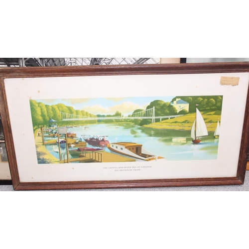 734 - Qty of framed railway prints and photographs, largest approx 60cm x 43cm