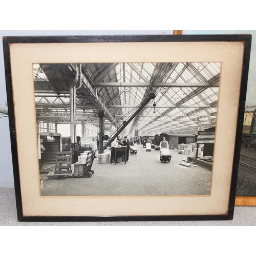 734 - Qty of framed railway prints and photographs, largest approx 60cm x 43cm