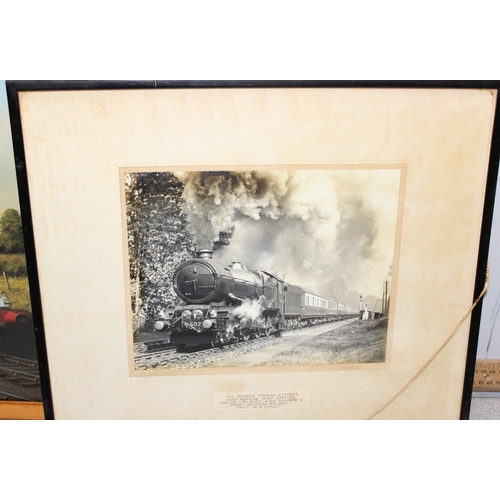 734 - Qty of framed railway prints and photographs, largest approx 60cm x 43cm