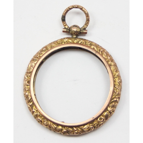 2432 - A Victorian 9ct gold decorative pendant mount, possibly a gold £2 coin mount, marked 9ct and XRF con... 